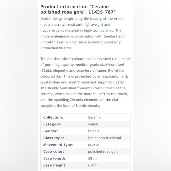 Bering Gold Ceramic Watch - Picture 2 of 4